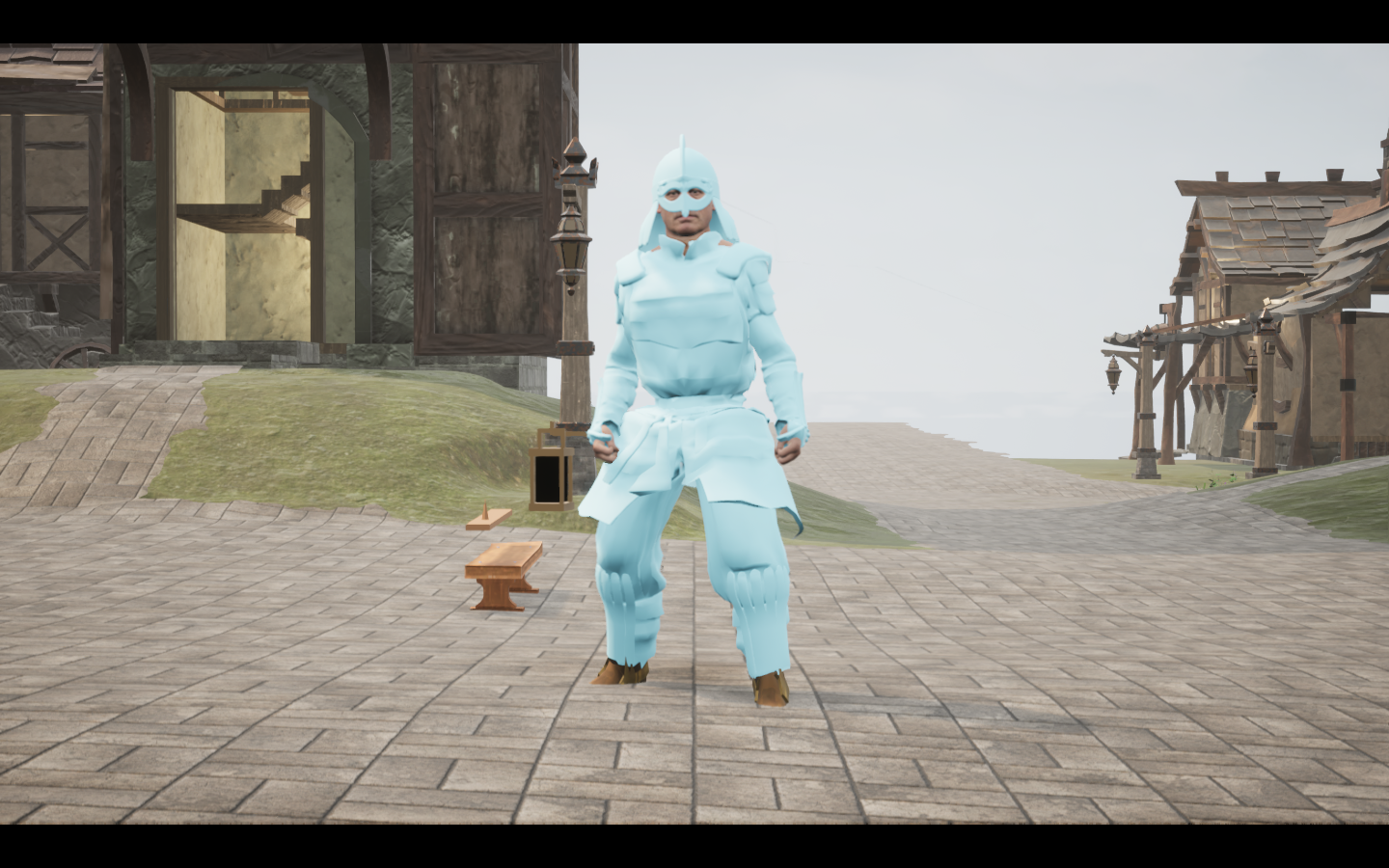 Worn in the complete Drakescale armour outfit. Native game screenshot, masculine average body, front view.