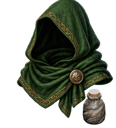 Rootbound Leather hood — in-game inventory icon