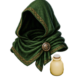 Sunspot Linen mage hood — in-game inventory icon