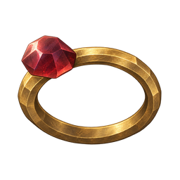 Garnet gold ring — in-game inventory icon